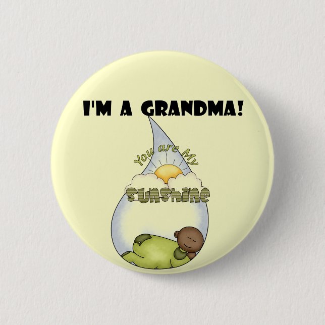 Chapa Redonda De 5 Cm El chico afroamericano y suntuoso de la abuela (Anverso)