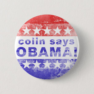 Chapa Redonda De 5 Cm el colin dice a obama