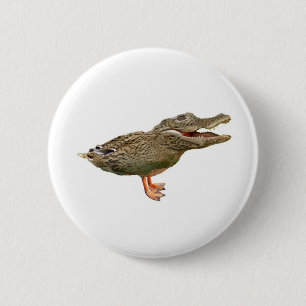 Chapa Redonda De 5 Cm El Crocoduck con los pies