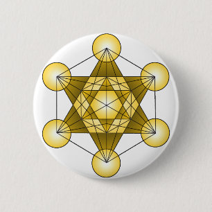 Chapa Redonda De 5 Cm El cubo de Metatron