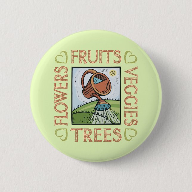 Chapa Redonda De 5 Cm El cultivar un huerto (Anverso)