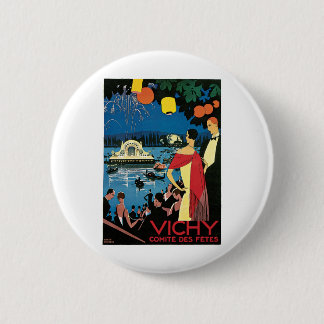Chapa Redonda De 5 Cm El DES de Vichy Francia Comite Fetes el Nightlight