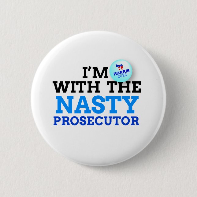 Chapa Redonda De 5 Cm El desagradable fiscal (Anverso)