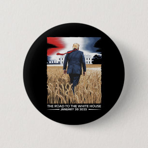 Chapa Redonda De 5 Cm El día de la toma de mando del presidente Donald T