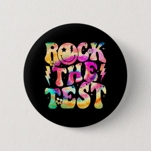 Chapa Redonda De 5 Cm El Día de Prueba del Té Motivacional Hippie Retro