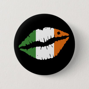 Chapa Redonda De 5 Cm El día de San Patricio, el afortunado Shamrock lev