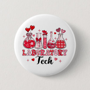 Chapa Redonda De 5 Cm El día de San Valentín de Leopard Hearts de Tech T