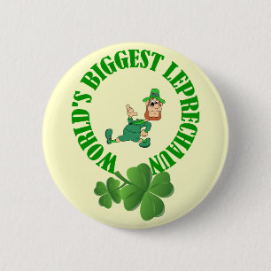 Chapa Redonda De 5 Cm El día de St Patrick divertido del leprechaun