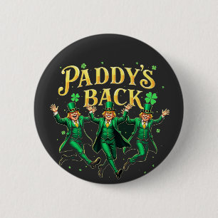 Chapa Redonda De 5 Cm El divertido apoyo de Paddy al Trump en el Día de