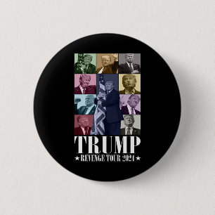 Chapa Redonda De 5 Cm El divertido tour Trump por la venganza 2024