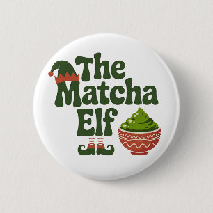 Chapa Redonda De 5 Cm El Duende Matcha Divertido Amantes de la Bebida Ma