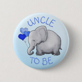 Chapa Redonda De 5 Cm El elefante lindo Baby Shower de BlueBalloon