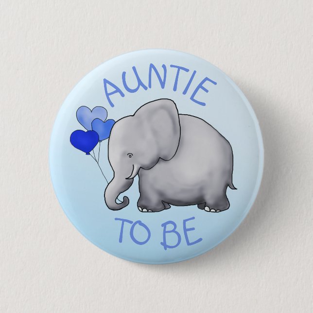 Chapa Redonda De 5 Cm El elefante lindo Baby Shower de BlueBalloon (Anverso)