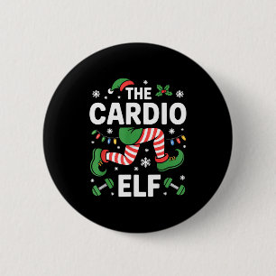 Chapa Redonda De 5 Cm El Elfo Cardio Divertido Fitness Navidad Gimnasio