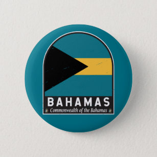 Chapa Redonda De 5 Cm El emblema de la bandera de las Bahamas es un mal 