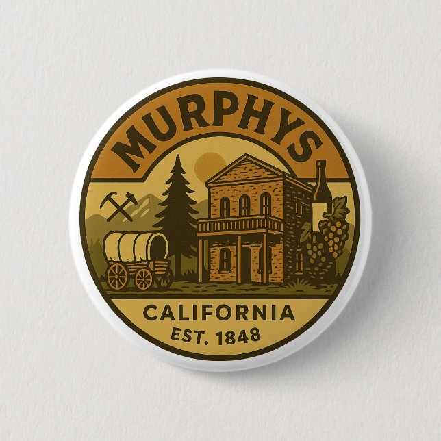Chapa Redonda De 5 Cm El emblema de Murphy en California (Anverso)