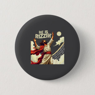 Chapa Redonda De 5 Cm Él Es Rizzin Camiseta De Cita De Meme De Jesús Div