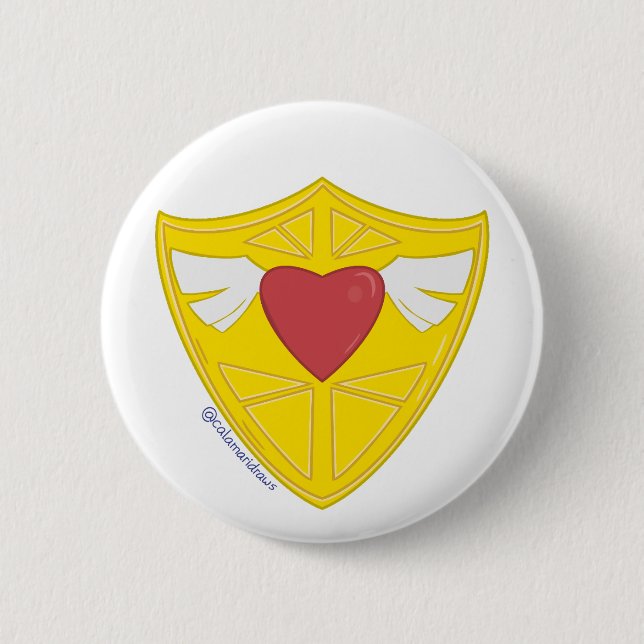 Chapa Redonda De 5 Cm El Escudo del Corazón (Anverso)