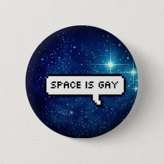 Chapa Redonda De 5 Cm El espacio es gay
