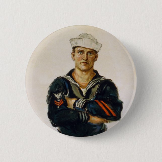 Chapa Redonda De 5 Cm Él está manteniendo el mundo seguro para la (Anverso)