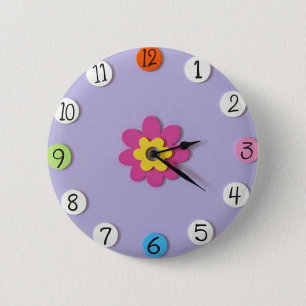 Chapa Redonda De 5 Cm El estilo lindo del reloj embroma los botones -