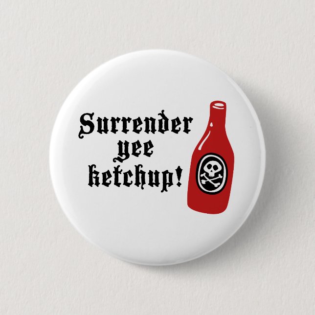 Chapa Redonda De 5 Cm El extraño pirata Ketchup (Anverso)