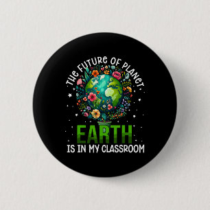 Chapa Redonda De 5 Cm El Futuro Del Planeta Tierra Está En Mi Escoba Tie