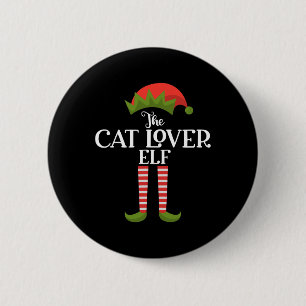 Chapa Redonda De 5 Cm El Gato Enamorado De Elf Xmas Divertido Grupo De C