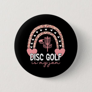 Chapa Redonda De 5 Cm El Golf de Disco Arcoiris Leopard Disk Golf es mi 