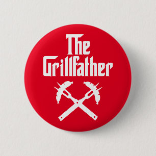 Chapa Redonda De 5 Cm El Grillfather Con Perros Calientes
