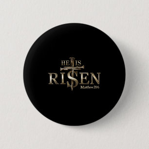 Chapa Redonda De 5 Cm Él ha resucitado Cruz cristiana Jesús Versículo bí