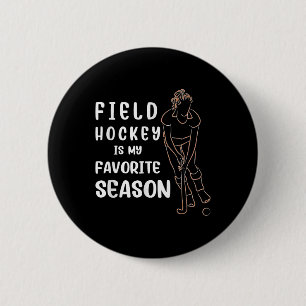 Chapa Redonda De 5 Cm El hockey sobre hierba es mi temporada favorita Ho