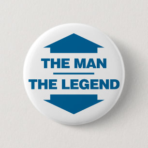 Chapa Redonda De 5 Cm El hombre la leyenda - azul