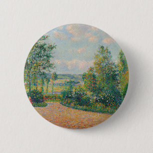 Chapa Redonda De 5 Cm El jardín de Octave Mirbeau (por Camille Pissarro)