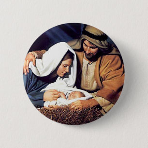 Chapa Redonda De 5 Cm el Jesucristo de la fe de la biblia inspirado