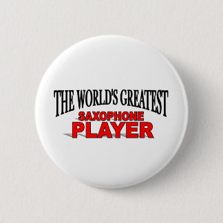 Chapa Redonda De 5 Cm El jugador del saxofón más grande del mundo