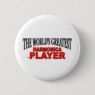 Chapa Redonda De 5 Cm El jugador más grande de la armónica del mundo