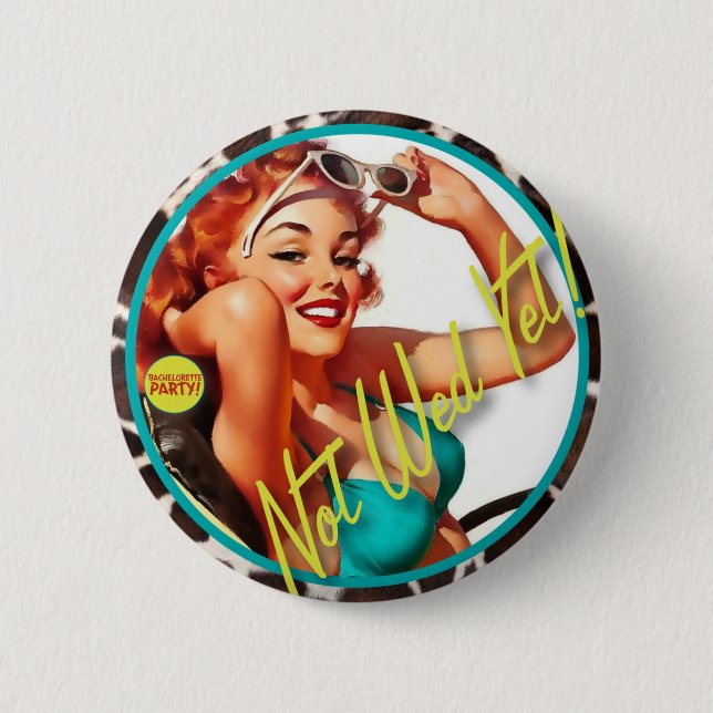 Chapa Redonda De 5 Cm El kitsch Bitsch: ¡No casarse todavía! (Anverso)