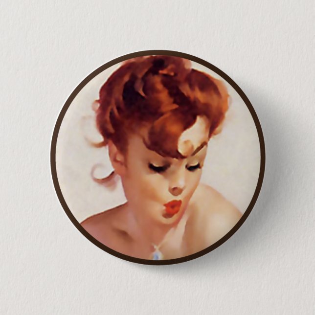 Chapa Redonda De 5 Cm El kitsch BItsch: Retratos Pin-Para arriba (Anverso)