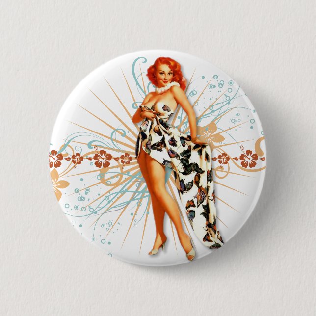 Chapa Redonda De 5 Cm El kitsch Bitsch: ¡Tatuaje Tiki! (Anverso)