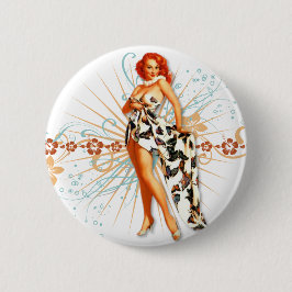 Chapa Redonda De 5 Cm El kitsch Bitsch: ¡Tatuaje Tiki!