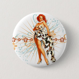 Chapa Redonda De 5 Cm El kitsch Bitsch: ¡Tatuaje Tiki!