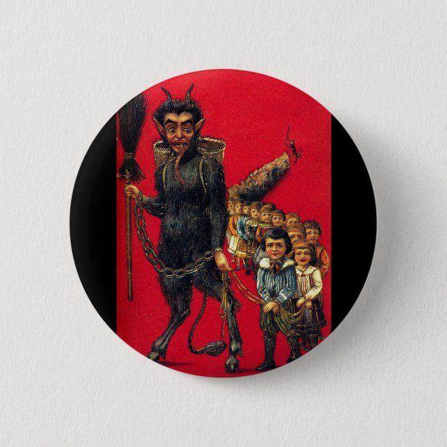Chapa Redonda De 5 Cm El Krampus (Anverso)