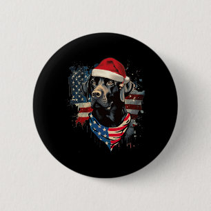 Chapa Redonda De 5 Cm El Laboratorio Negro Labrador Vintage Santa Navida