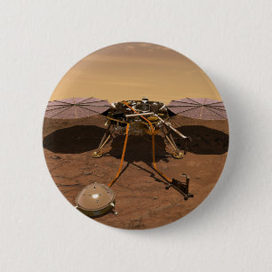 Chapa Redonda De 5 Cm El Lander Insight Opera En La Superficie De Marte.