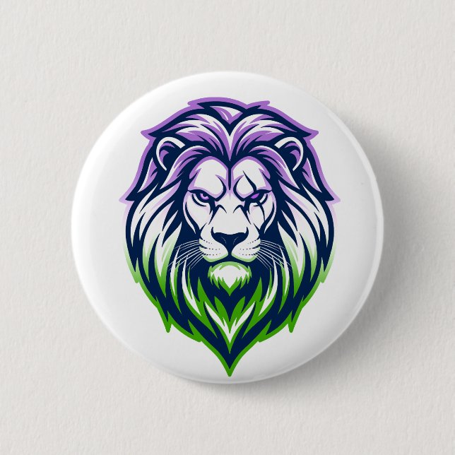 Chapa Redonda De 5 Cm El León Poderoso - Edición Genderqueer (Anverso)