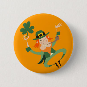Chapa Redonda De 5 Cm El Leprechaun del baile