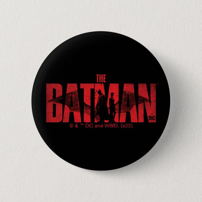 Chapa Redonda De 5 Cm El logo de Batman & Catwoman (Anverso)