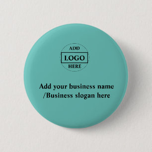 Chapa Redonda De 5 Cm El logo personalizado simple y elegante aquí      