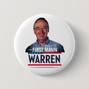 Chapa Redonda De 5 Cm El marido de Elizabeth Warren, Bruce Mann